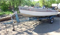 North Wood Classic Fisherman 14FT Boat, Has 25HP