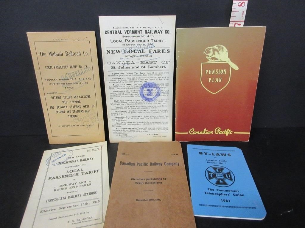 6 OLD RAILROAD BOOKS-BOOKLETS
