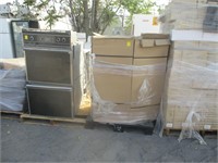 Pallet of racks and atm machine