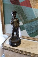 Young Baseball Pitcher Bronze Statue