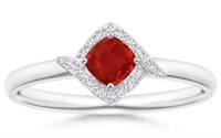 1.12ct Pigeon Blood Red Ruby Ring 18K Gold