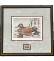 Cinnamon Teal Duck Stamp and Print, Limited