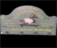 Ducks Unlimited "Welcome Waterfowlers" Sign with