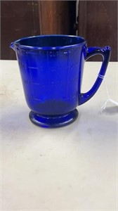 Blue Glass Four Cup Measuring Cup