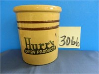 Hurr's Dairy Products Yellow Ware Banded