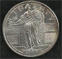 1986 Fine Silver .999 Dollar Coin  1 Troy OZ.