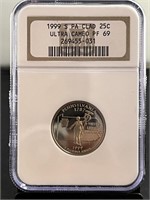 1999S Pennsylvania Quarter NGC Ultra Cameo PF 69