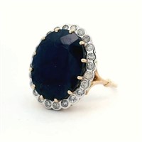 14ct Y/W Gold Sapphire 12.54ct ring