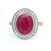 10ct W/G Ruby 5.14ct ring