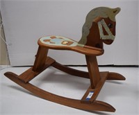 Vintage Wooden Teddy Bear Rocking Horse