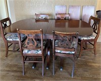 Antique Cherry Drop Leaf Table & 6 Chairs