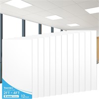 (READ)12 Pack Ceiling Tile 2x4ft  96 Sq. Ft - Whit