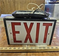 Metal "Exit" Sign- Hardwires to Illuminate