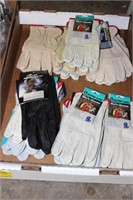 14 pairs of leather small work gloves