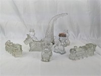 Eight Vintage General Store Candy Dishes