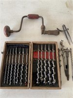 Antique brace & auger bits
