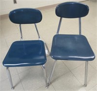 (20) Classroom Style Chairs Plastic W/ Chrome
