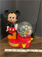 Mickey Mouse bubblegum machine with marbles inside