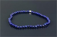 Lapis Lazuli Knotted Beads Necklace Retail $200