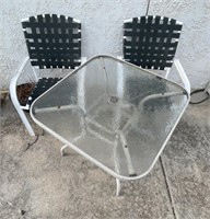 PATIO TABLE WITH 2 CHAIRS