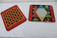2 Embossed  Tin Game Boards