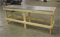 Wood Framed Stainless Top with 1-1/4" Solid Steel