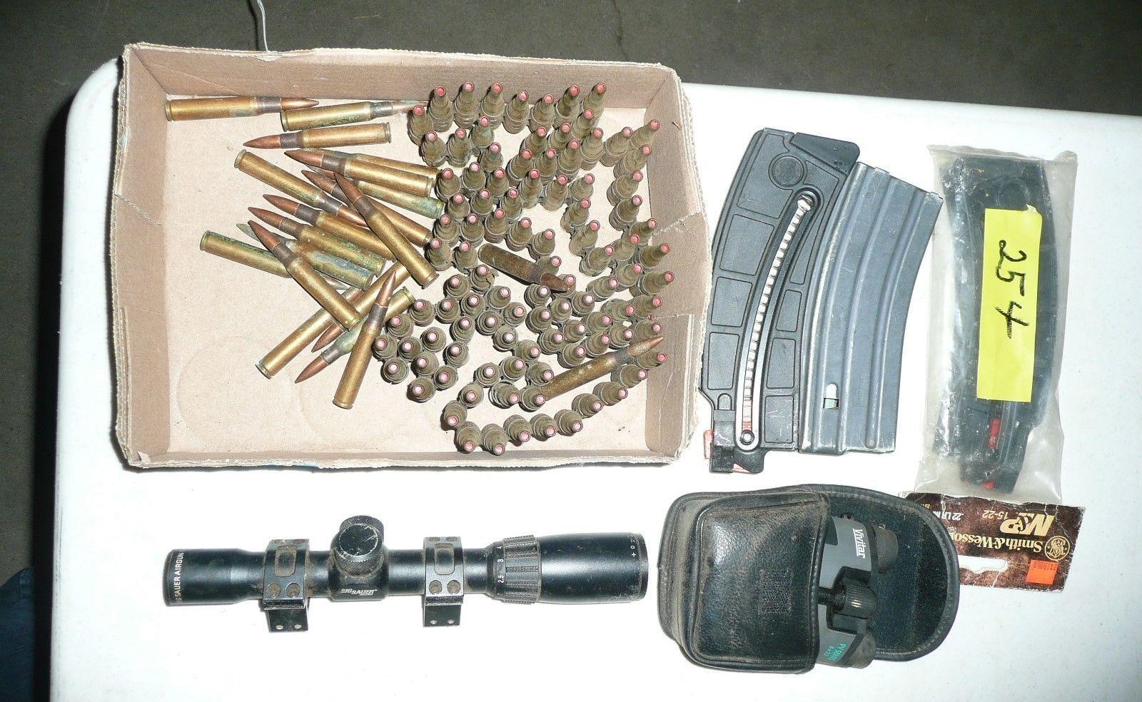 Military Bullets, Magazines, Scope, Binoculars