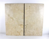 (2) Santa Clara Solid Marble Slabs 27" x 15 1/2"