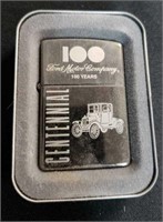 Ford Motor 100 Years Zippo Lighter New in Tin