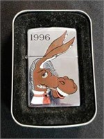 1996 Donkey Zippo Lighter - New in Tin