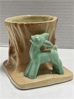 Vintage planter - Stump with fawn