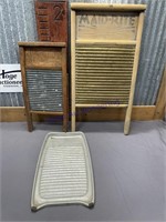 3 WASHBOARDS--MORTON SPEEDWASH METAL, NATIONAL