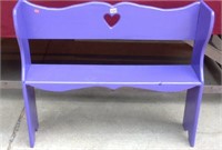 Painted heart bench