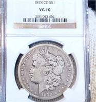 1878-CC Morgan Silver Dollar NGC - VG10