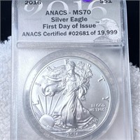 2016 Silver Eagle ANACS - MS70