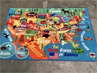 Kids, United States map rug