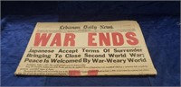 (1) WWII Era Newspaper