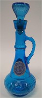 Vintage Blue Glass Beam's Choice Whiskey Bottle