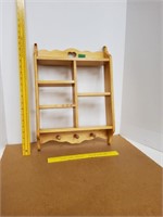 Wooden Wall Shelf With Pegs