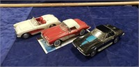 (3) Diecast Collector Toy Corvette Cars