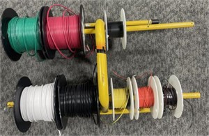 Electric wire and wire reel holder