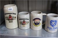 VARIOUS COLLECTIBLE BEER MUGS