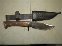 11" LONG CUSTOM FIXED BLADE KNIFE W/ SHEATH