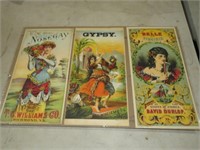 (3) TOBACCO CRATE ADVERTISEMENTS