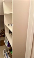 tall white storage shelf