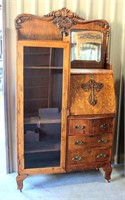 Vintage Secretary Unit w/Drop Down Desk