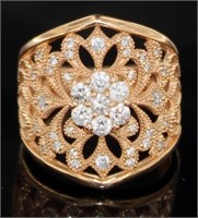 18kt Gold Brilliant 2/3 ct Natural Diamond Ring