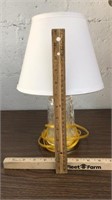 Small bedside/desk lamp w/glass base