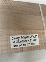Bundle of 6 curly maple posts