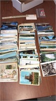 Box of 12” post cards, contentals, chromes,